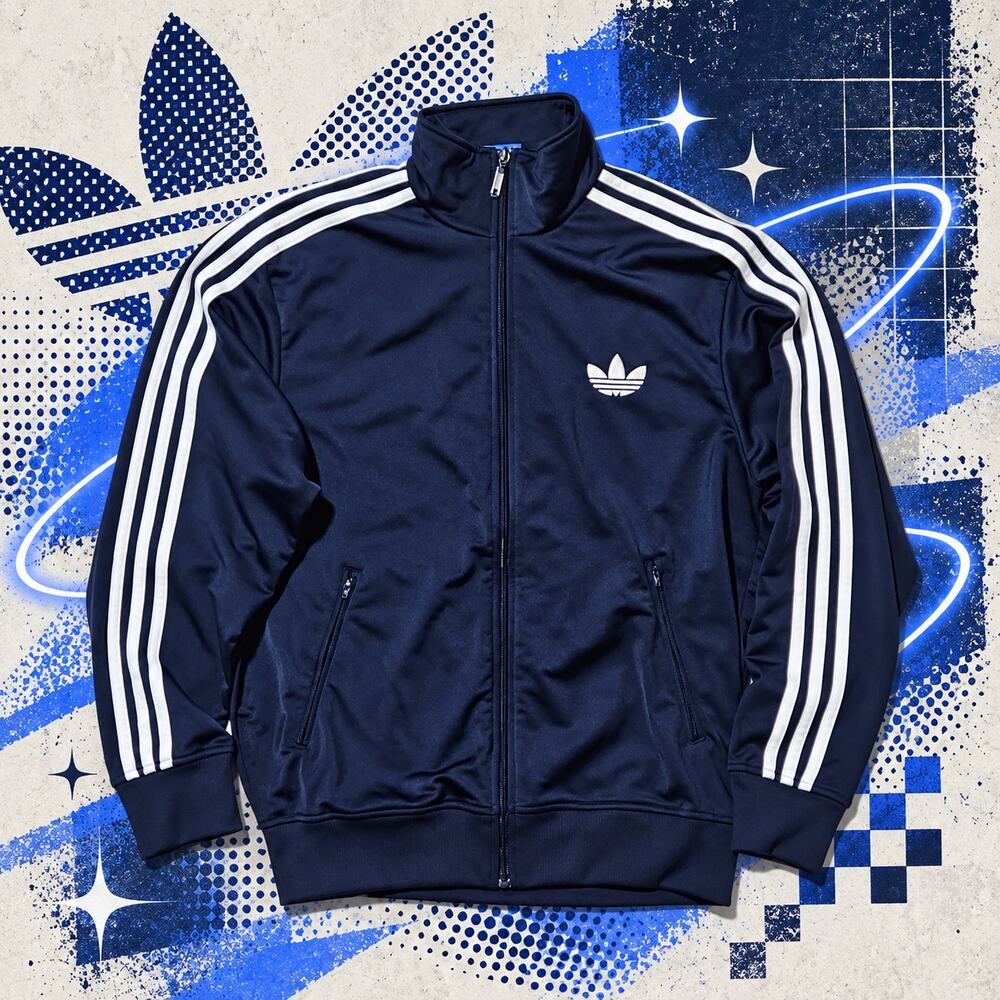 adidas Originals Firebird Track Jacket Mens Large Navy White X41207 Trefoil